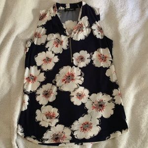 Ivanka Trump Floral Sleeveless Blouse